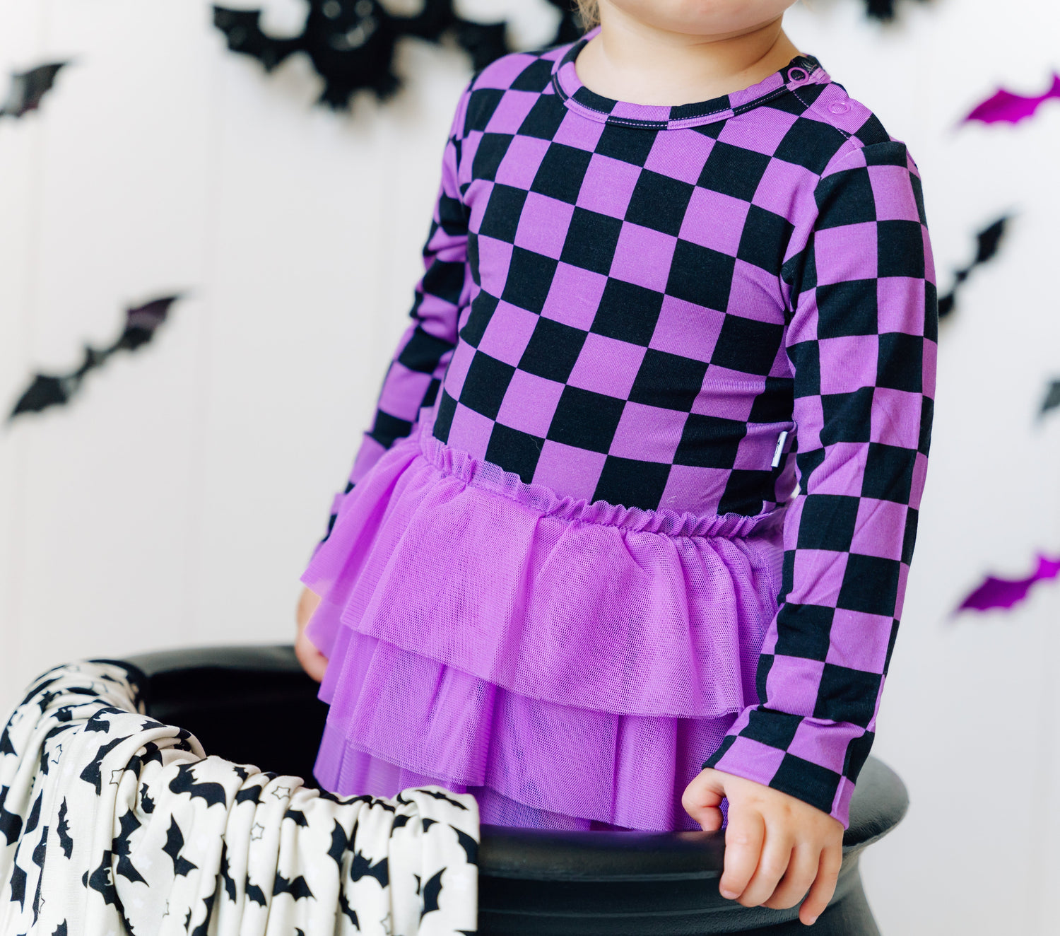 DREAM BIG LITTLE CO SPOOKY CHECKERS DREAM TUTU BODYSUIT DRESSEveretts Place