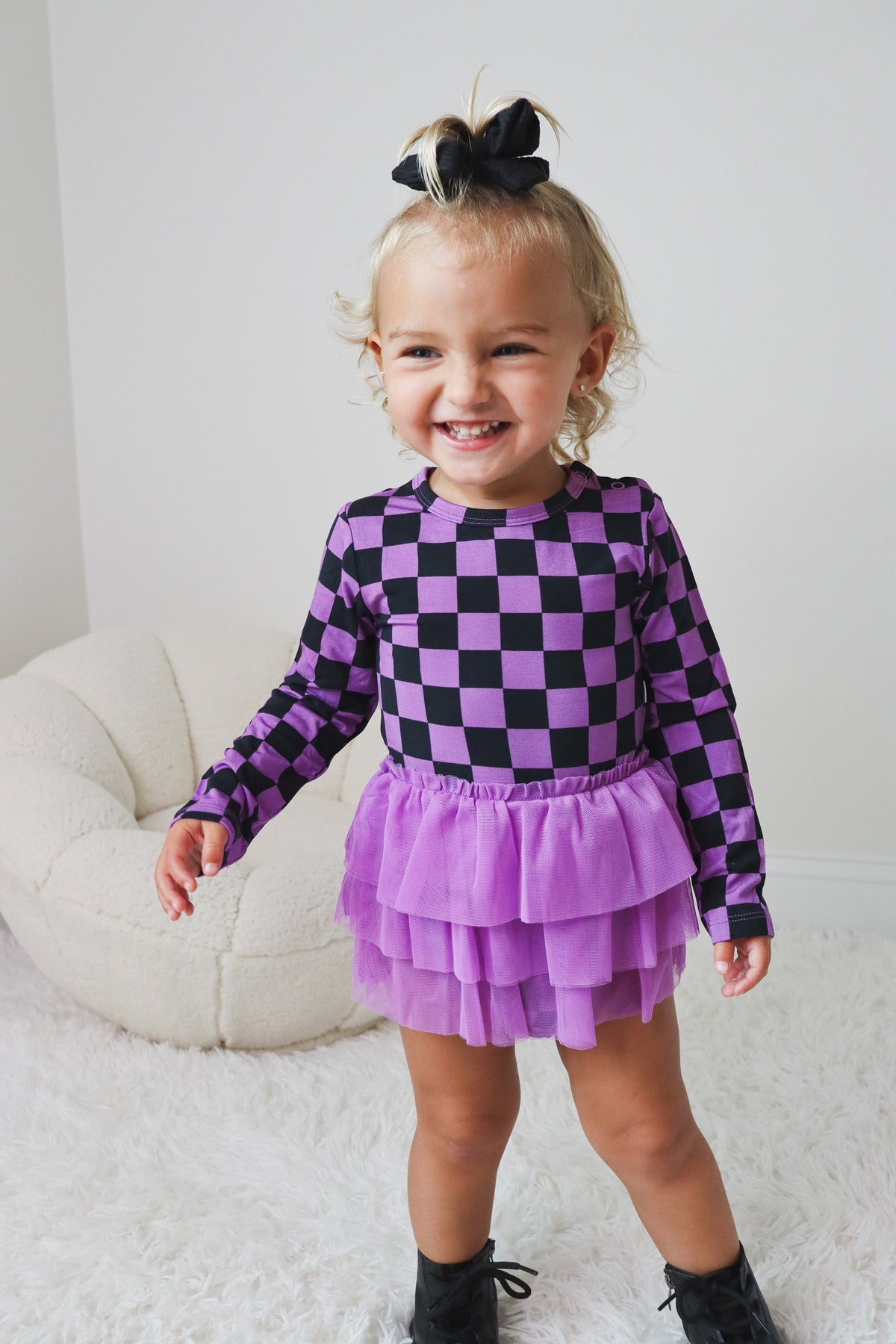 DREAM BIG LITTLE CO SPOOKY CHECKERS DREAM TUTU BODYSUIT DRESSEveretts Place