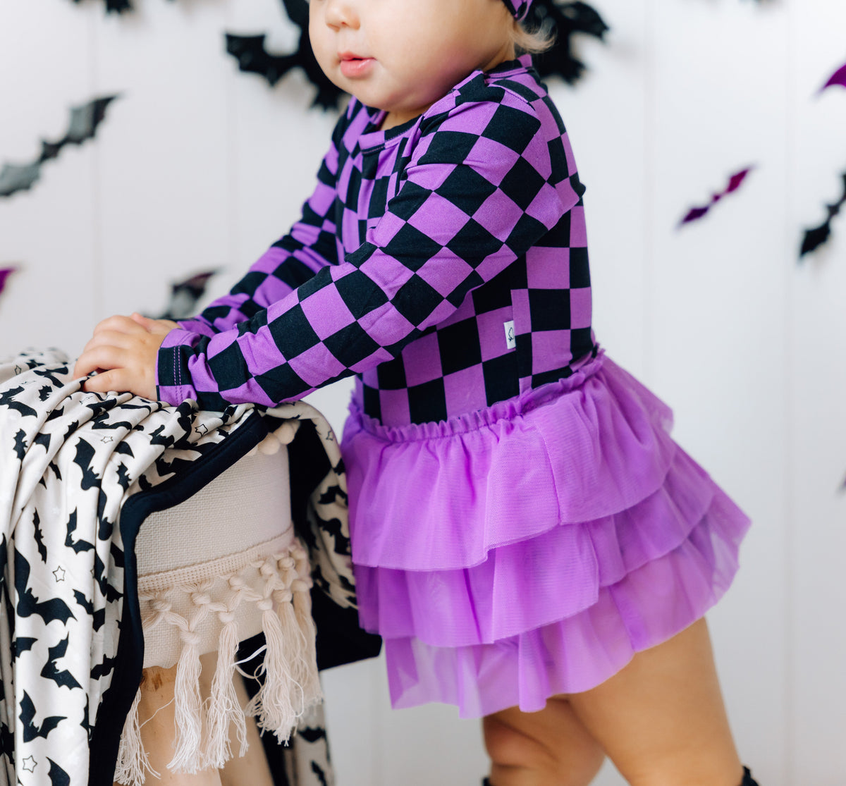 DREAM BIG LITTLE CO SPOOKY CHECKERS DREAM TUTU BODYSUIT DRESSEveretts Place