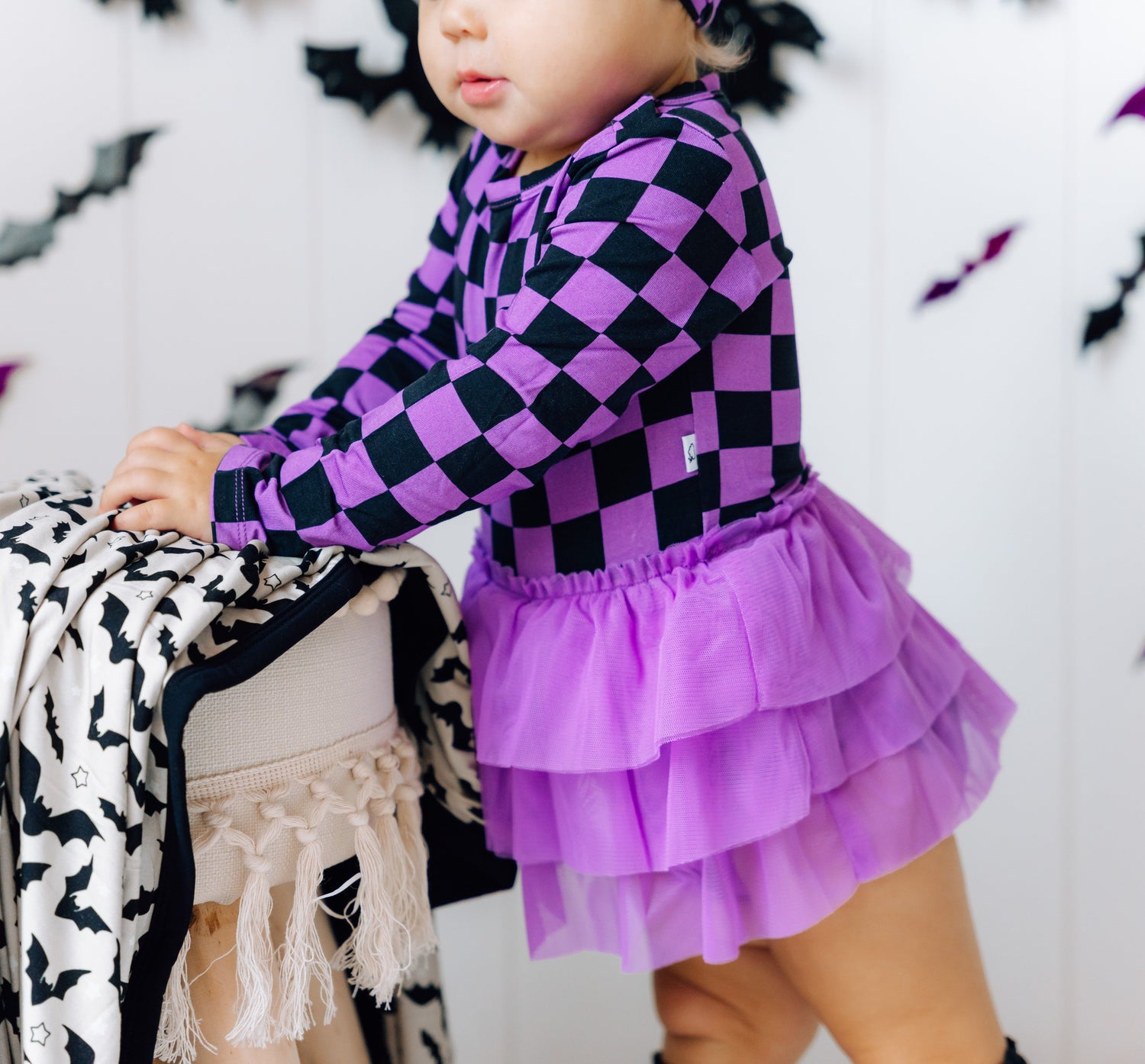 DREAM BIG LITTLE CO SPOOKY CHECKERS DREAM TUTU BODYSUIT DRESSEveretts Place