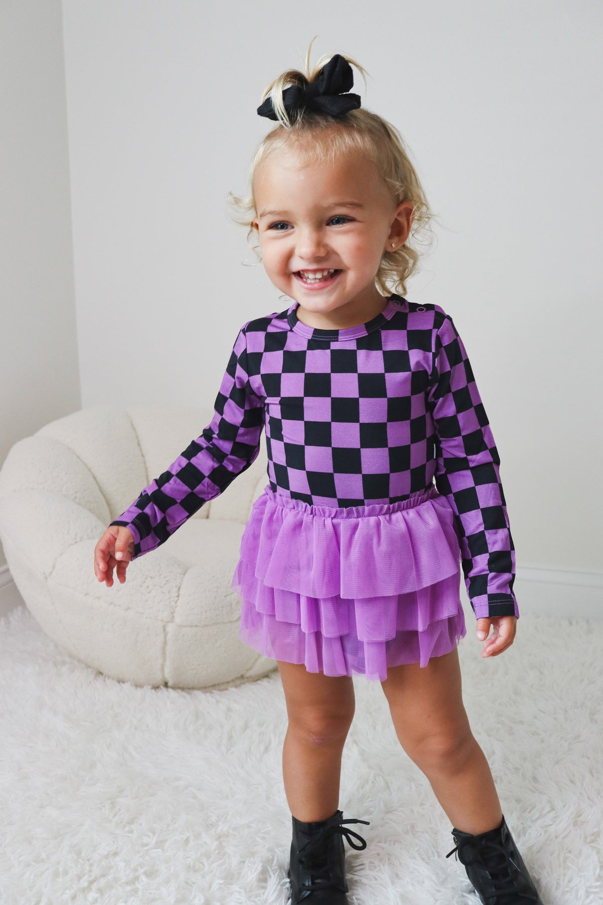 DREAM BIG LITTLE CO SPOOKY CHECKERS DREAM TUTU BODYSUIT DRESSEveretts Place
