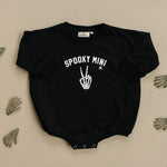 Spooky Mini Skeletons Sweatshirt Romper With Snap Closure - Everetts Place Boutique - 