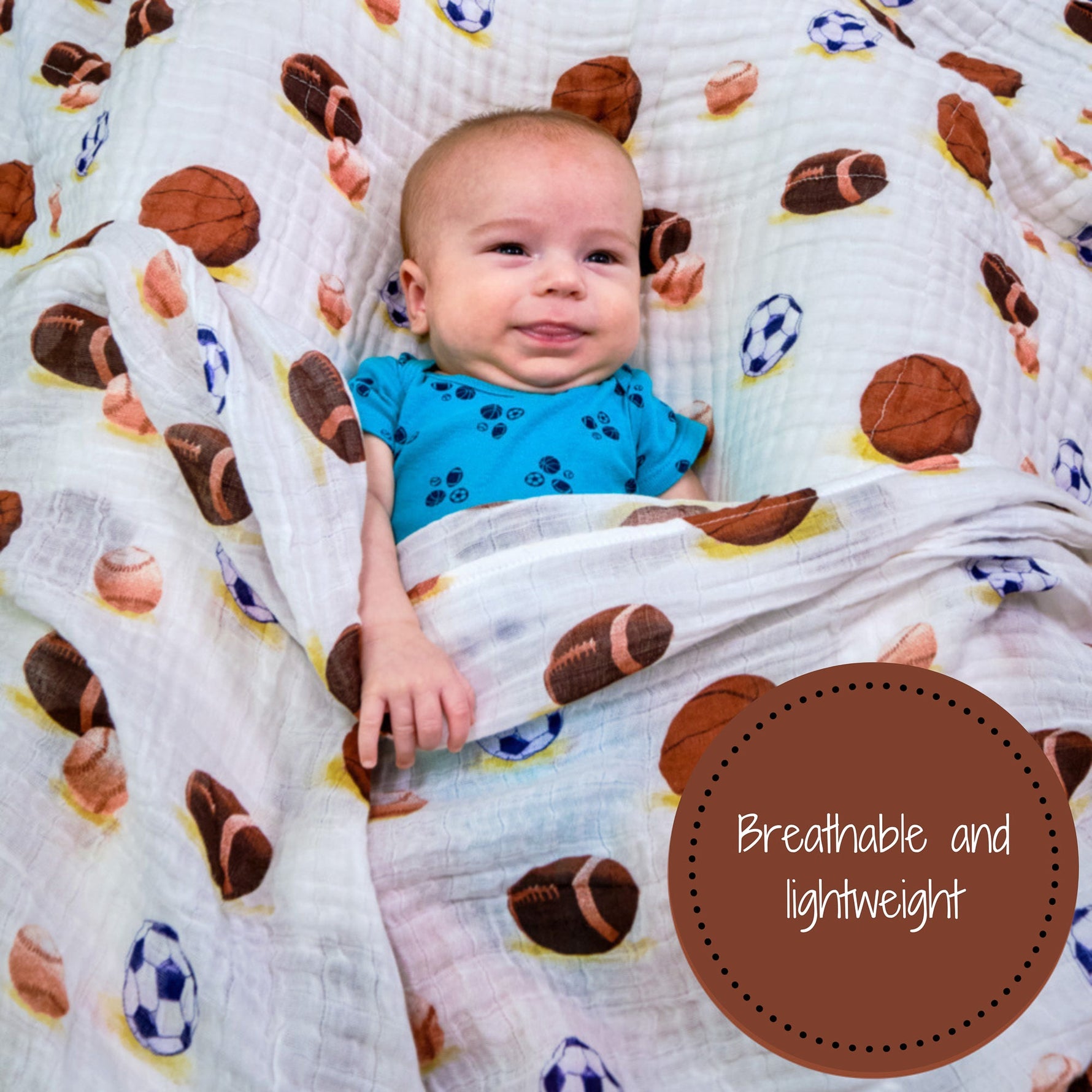Go Sports! Swaddle Blanket by LollyBanks