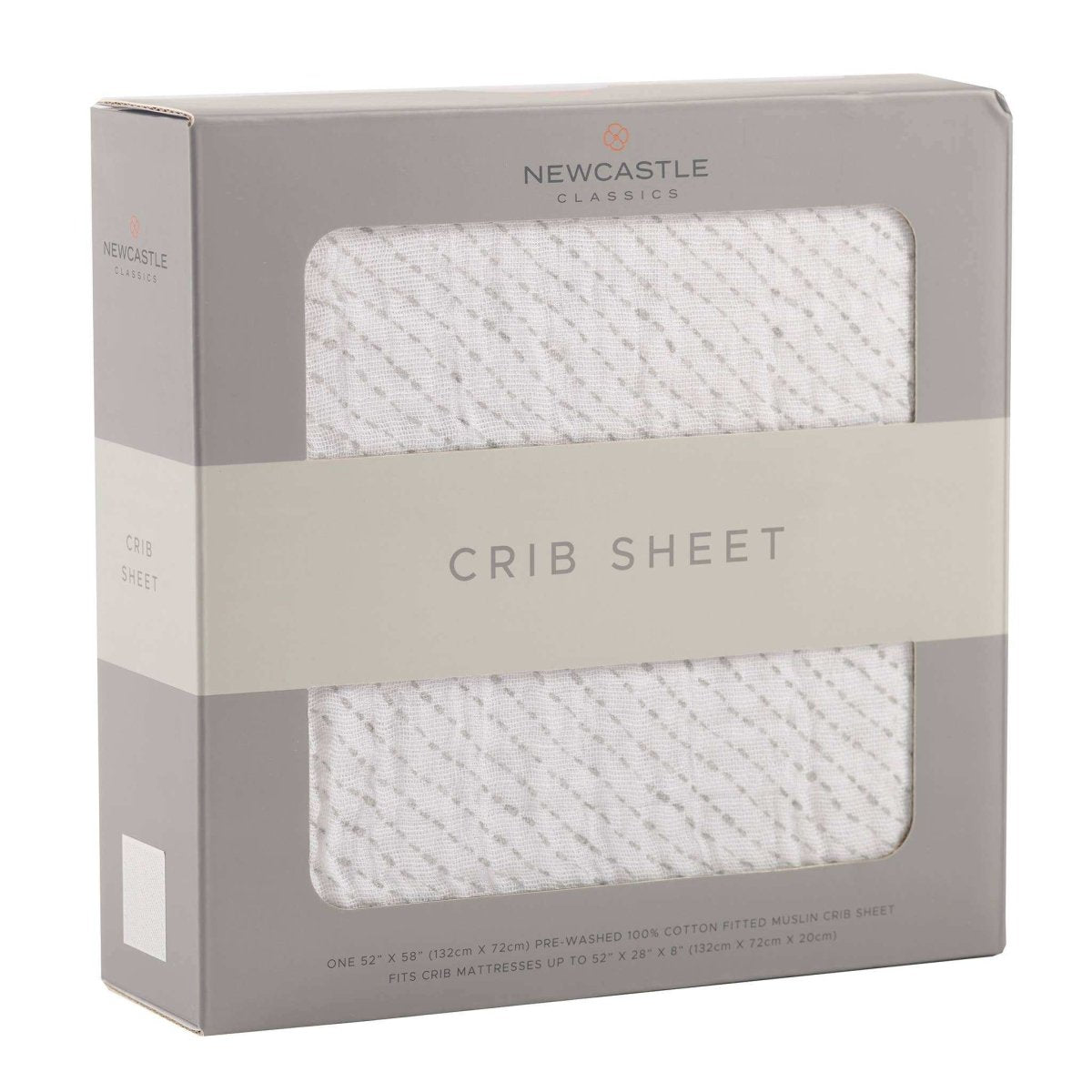 Newcastle Classics Spotted Wave Crib Sheet for Babies - Newcastle Classics Cotton Muslin - Everetts Place Boutique -