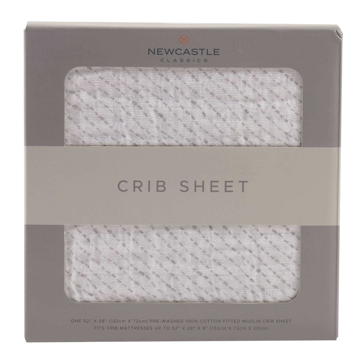 Newcastle Classics Spotted Wave Crib Sheet for Babies - Newcastle Classics Cotton Muslin - Everetts Place Boutique -