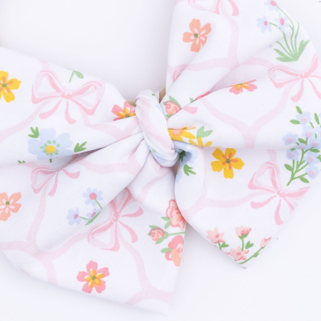 Angel Dear Spring Blooms Bow Trellis - Bow on Headband - 