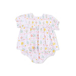 Angel Dear Spring Blooms Bow Trellis - Smocked Ruffle Bubble with Skirt - 