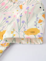 Rylee Faith Designs Spring Bunny Yellow Floral Girls Dress - 