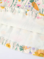 Rylee Faith Designs Spring Bunny Yellow Floral Girls Dress - 