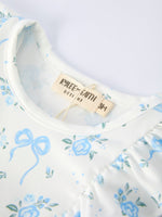 Rylee Faith Designs Spring Floral Girls Romper Bow RuffleEveretts Place