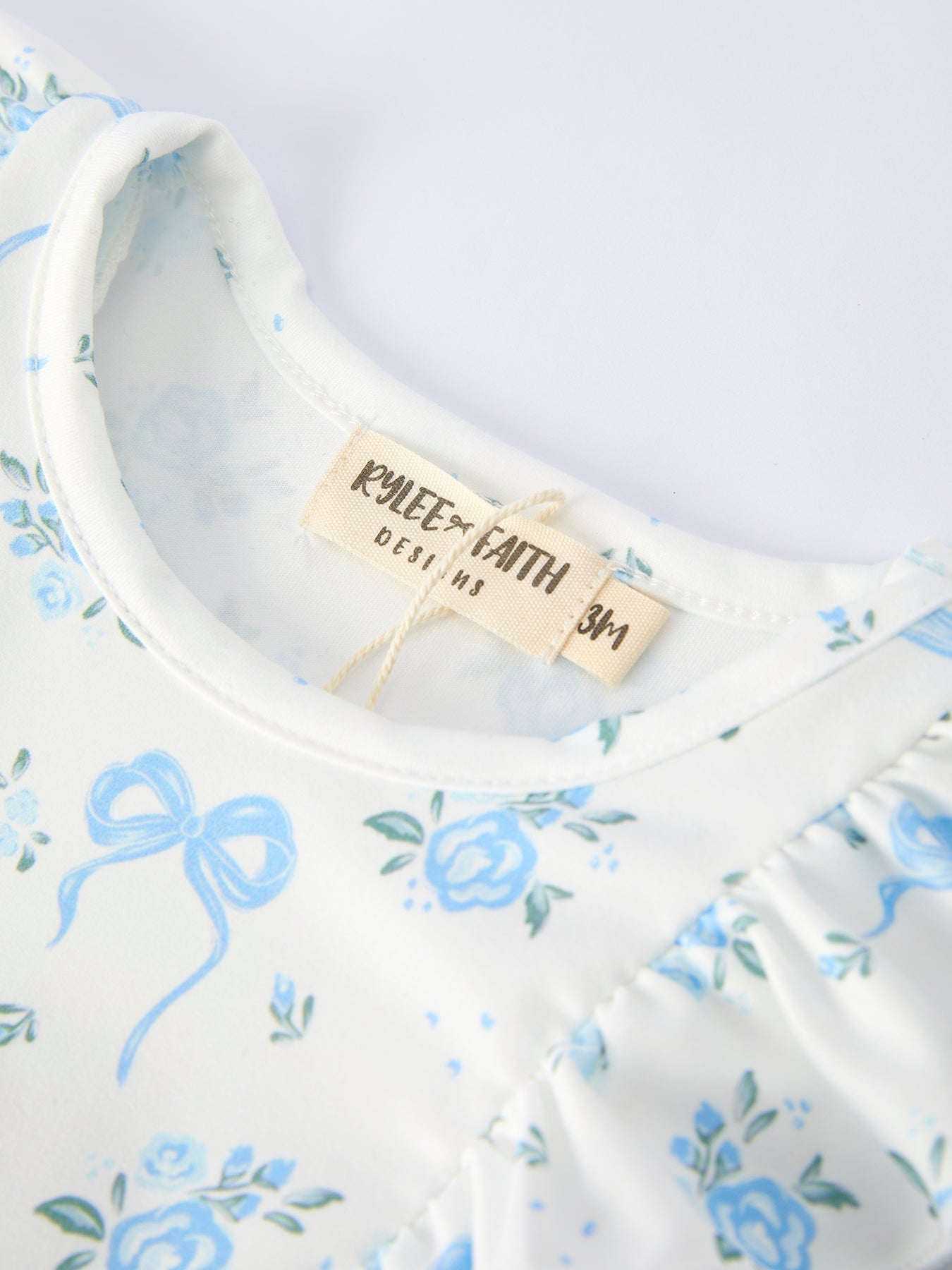 Rylee Faith Designs Spring Floral Girls Romper Bow RuffleEveretts Place