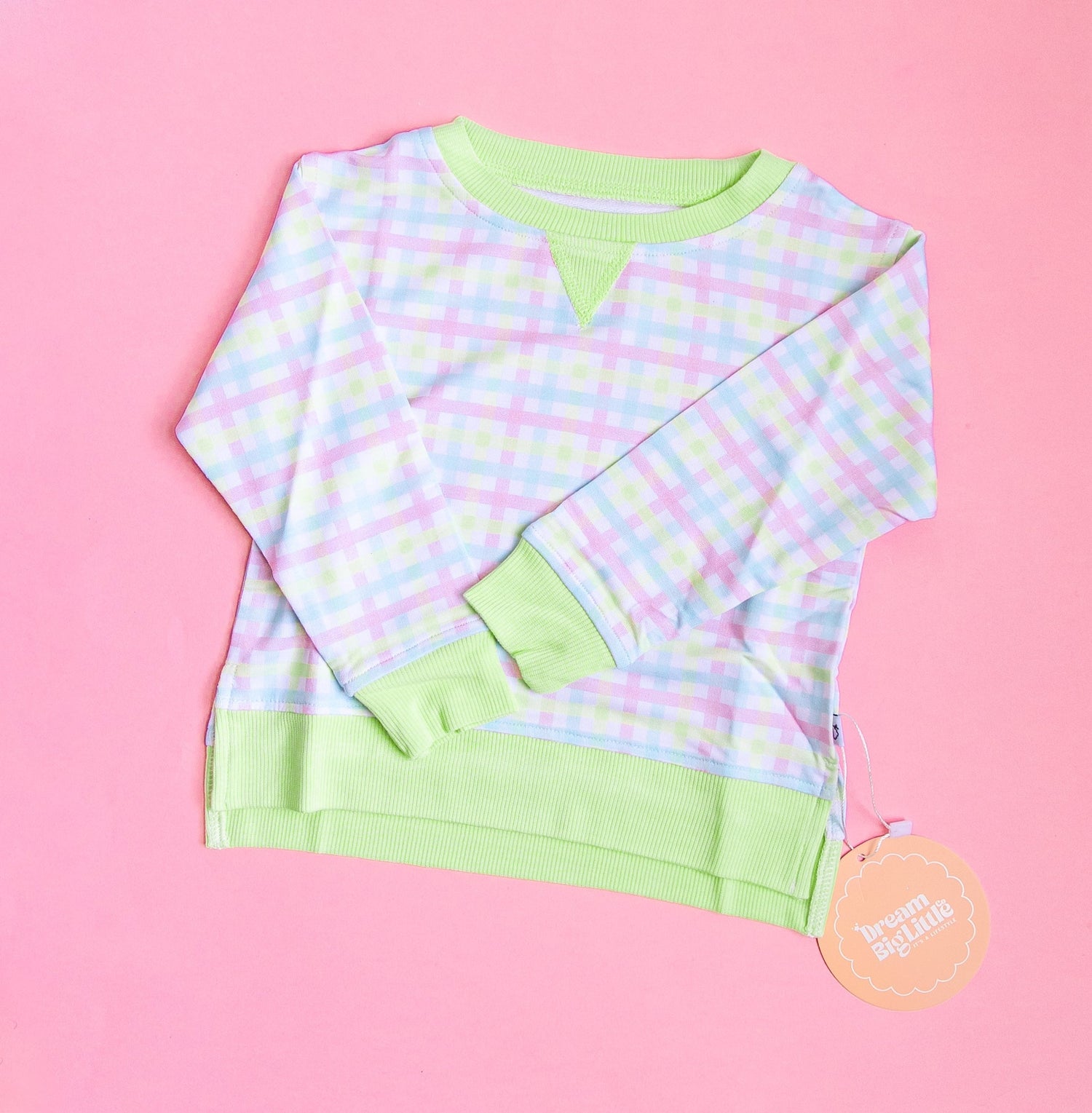 DREAM BIG LITTLE CO SPRING GINGHAM DREAM PULLOVEREveretts Place