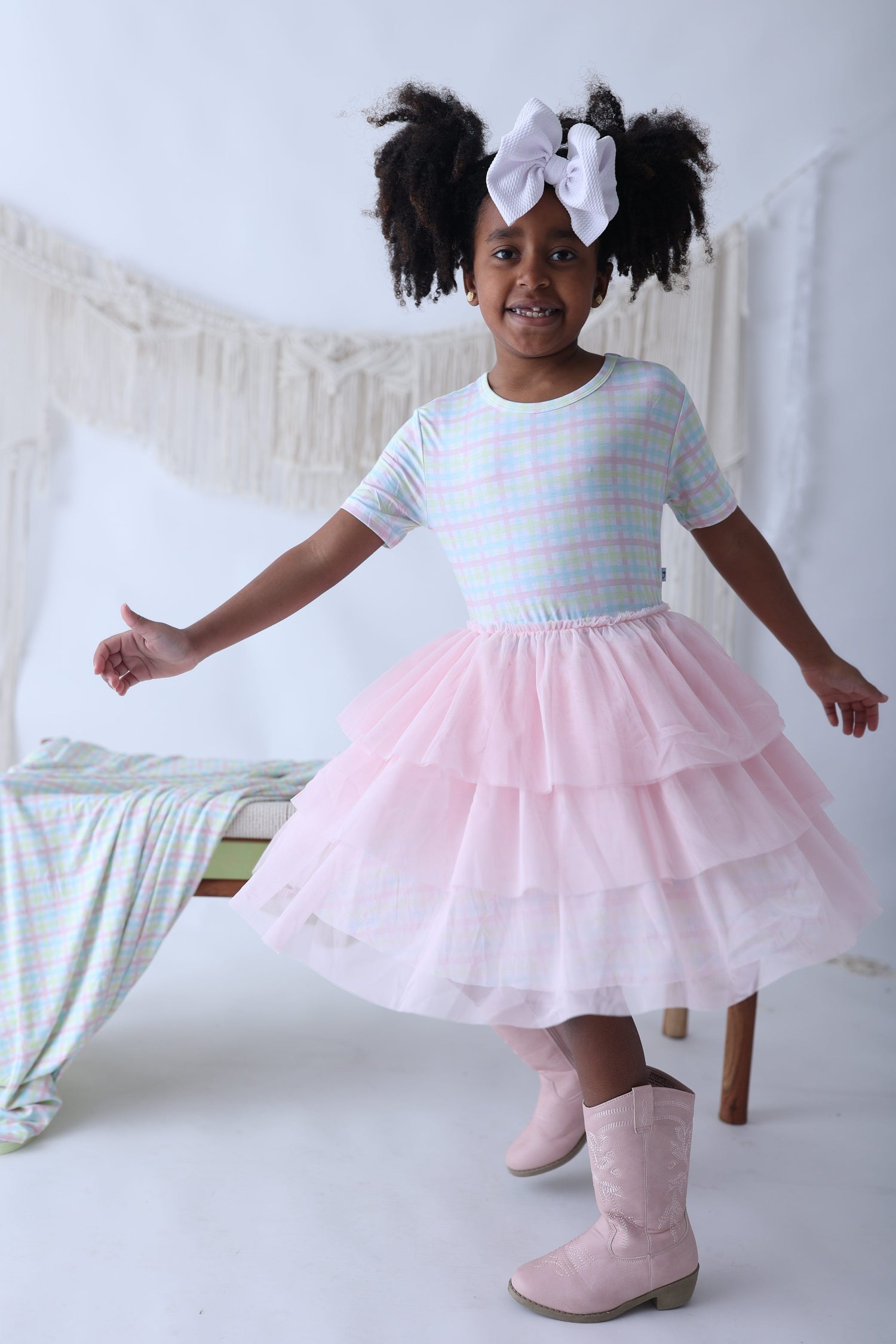 DREAM BIG LITTLE CO SPRING GINGHAM DREAM TUTU DRESSEveretts Place
