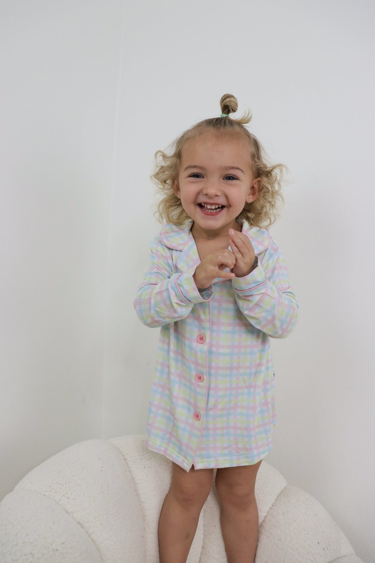 DREAM BIG LITTLE CO SPRING GINGHAM GIRL'S DREAM GOWNEveretts Place