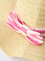 Rylee Faith Designs Spring Pink Striped Ruffled Girls' Dress with Hat - 