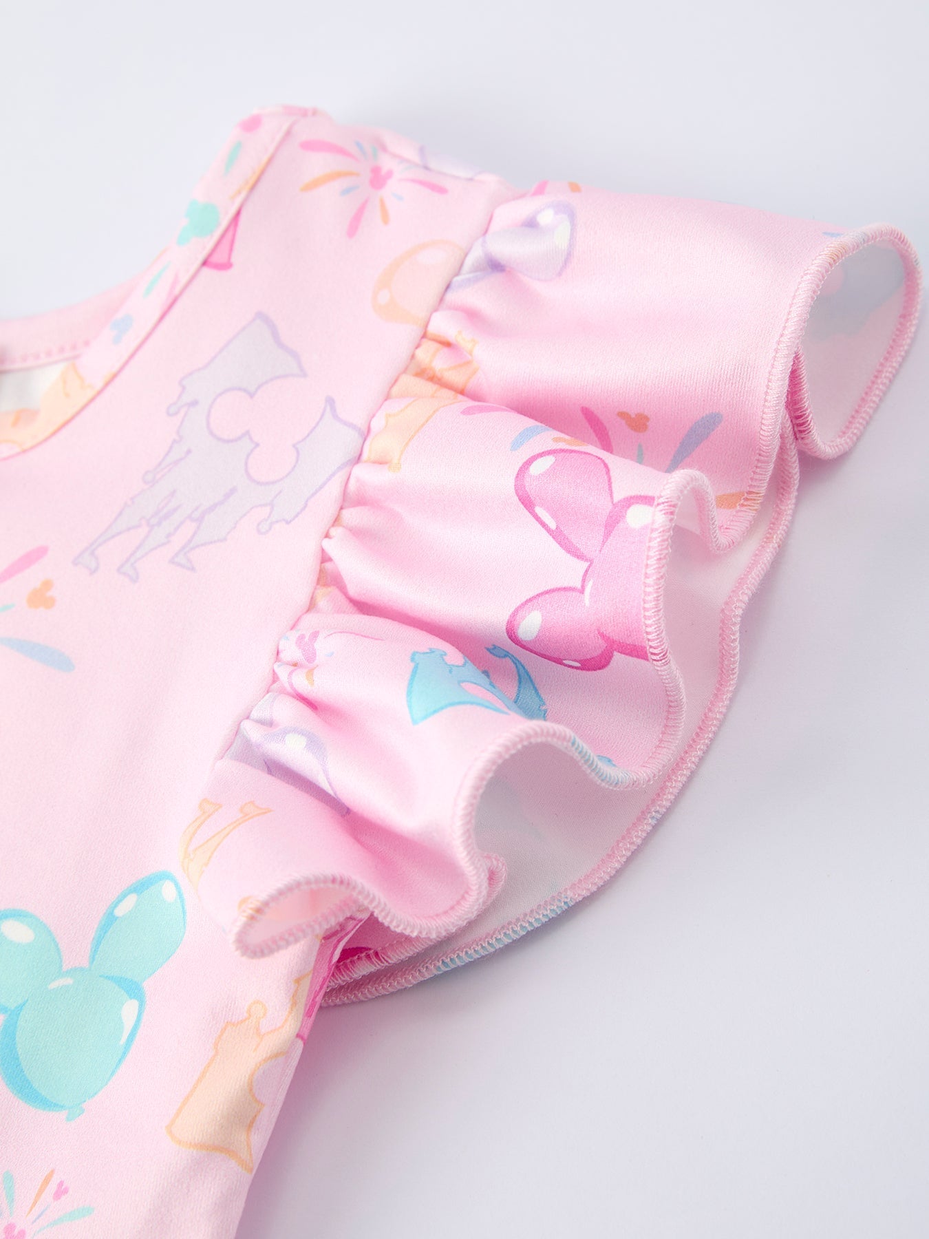 Rylee Faith Designs Spring Pink Theme Park Print Girls Twirl Dress - 