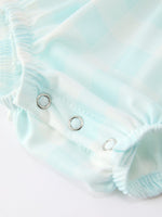 Rylee Faith Designs Spring Plaid Bow Girls Romper Smocked Petals Collar Puff SleeveEveretts Place