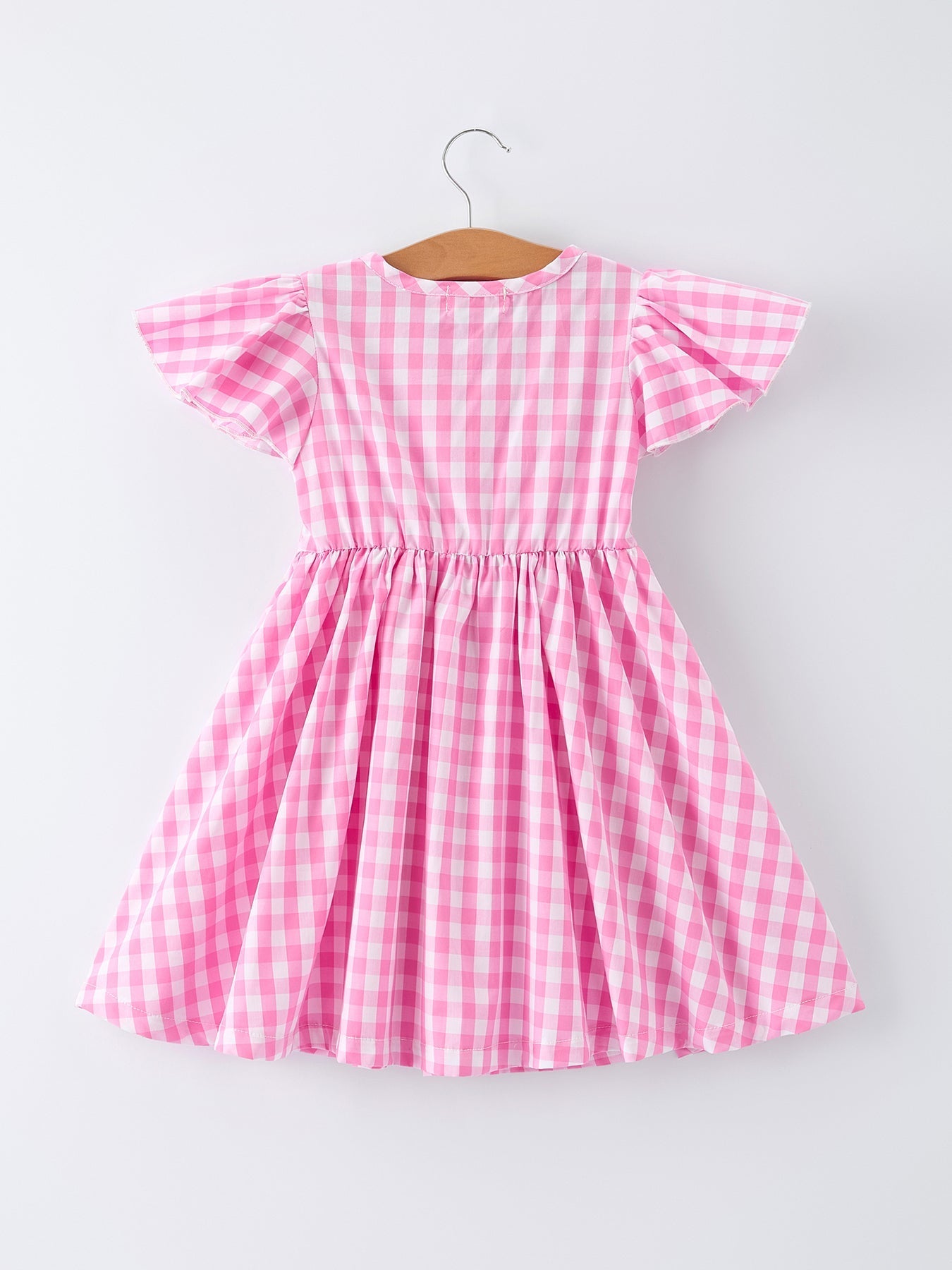 Rylee Faith Designs Spring Plaid Girls Dress Bow Flutter SleeveEveretts Place