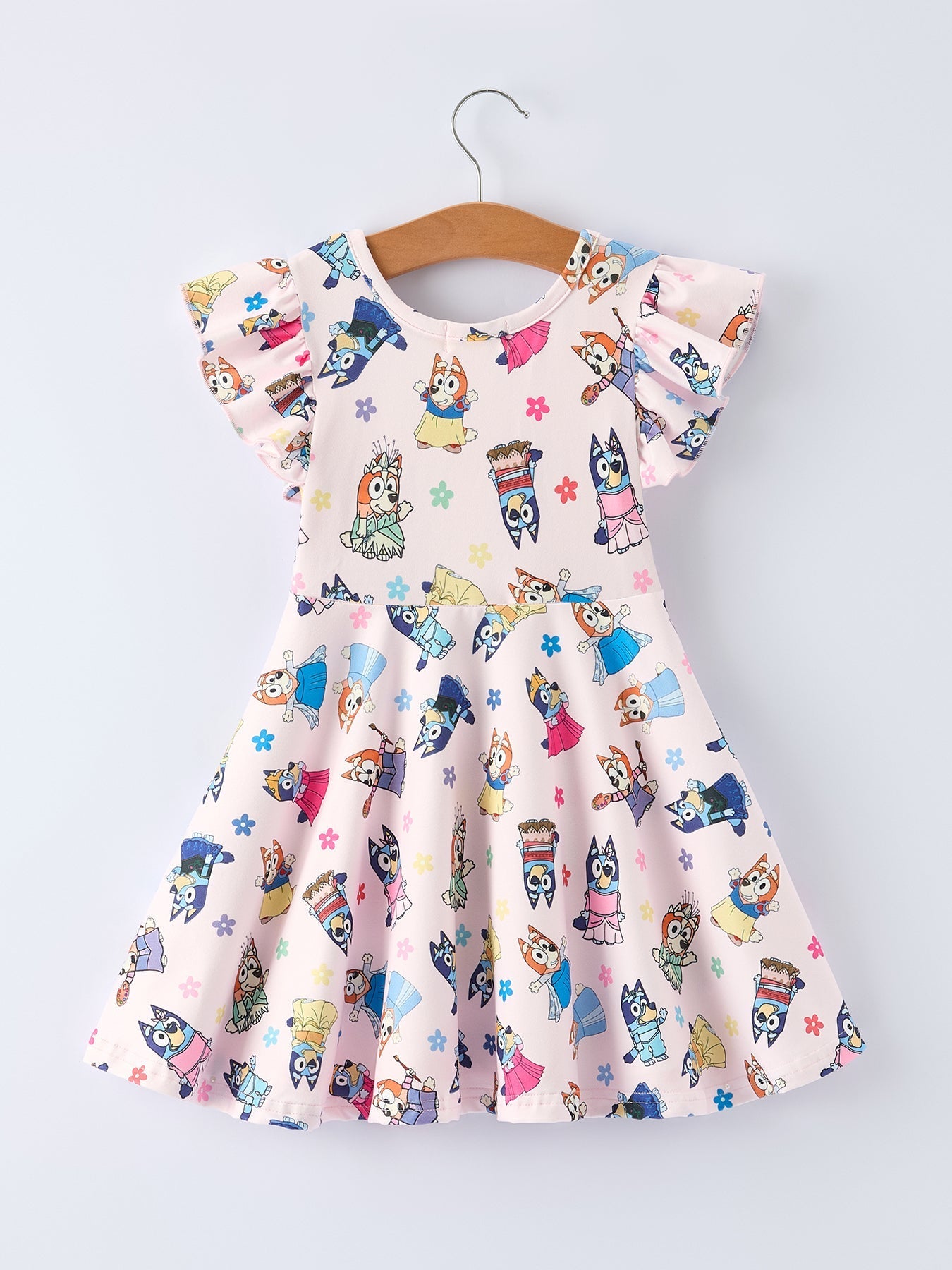 Rylee Faith Designs Spring Playful Character Print Girl Dress - 