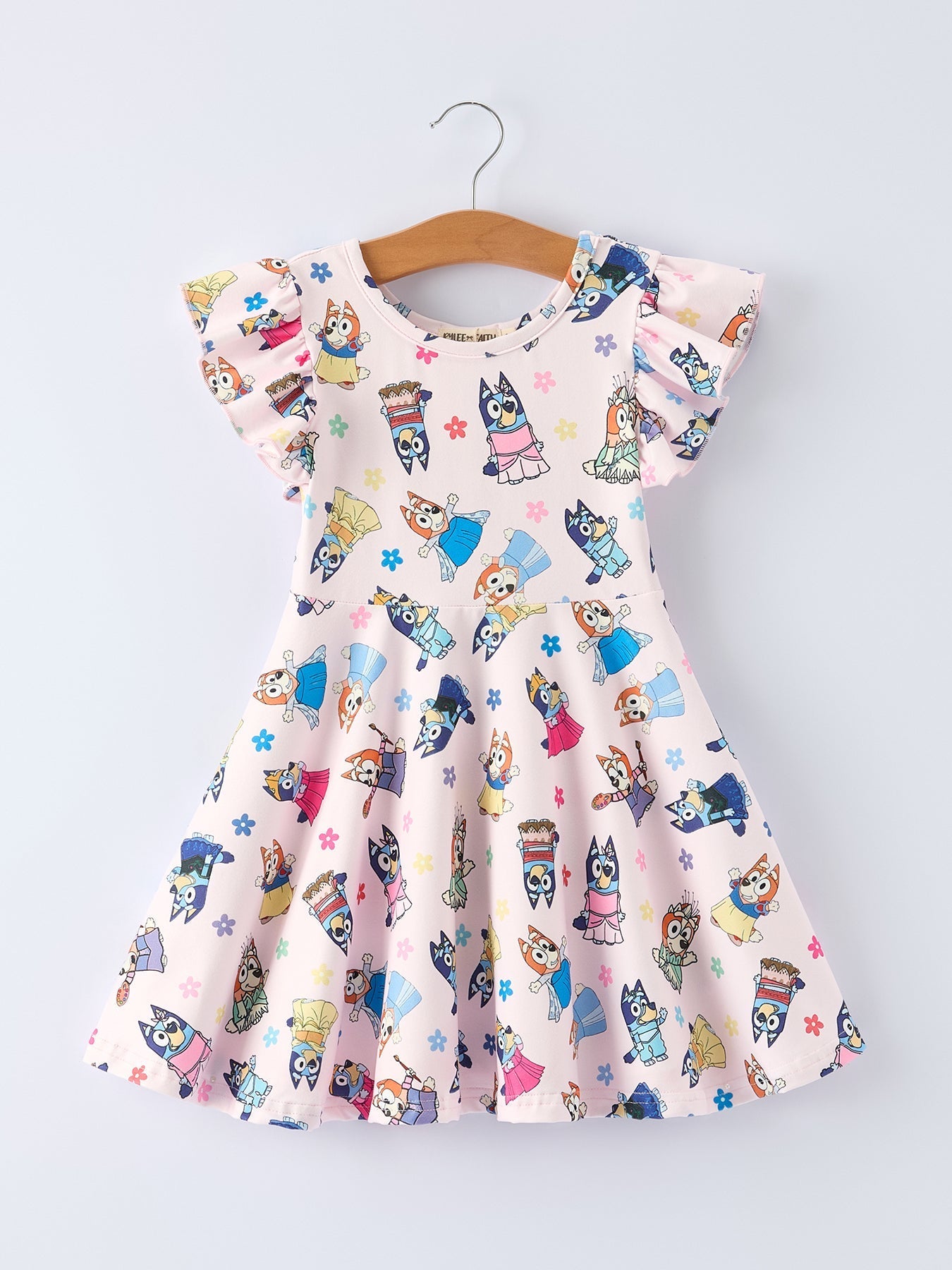 Rylee Faith Designs Spring Playful Character Print Girl Dress - 