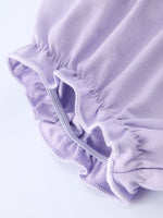 Rylee Faith Designs Spring Purple Floral Bow Ruffle Girl Bloomer SetEveretts Place