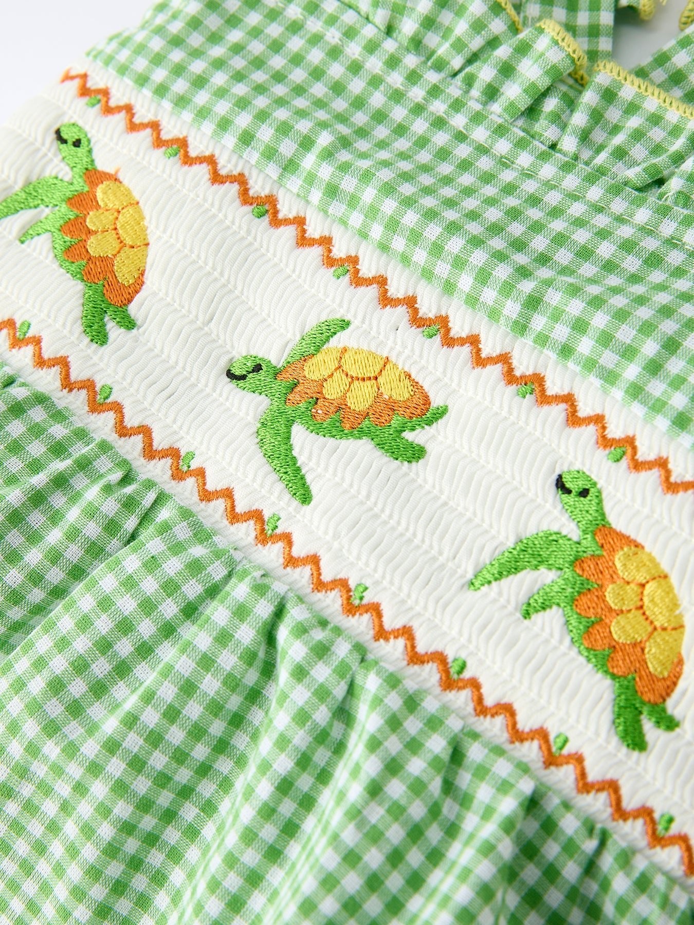 Rylee Faith Designs Spring Turtle Smocked Baby Girls Bloomers SetEveretts Place