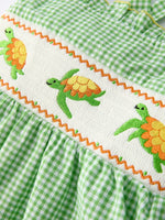 Rylee Faith Designs Spring Turtle Smocked Baby Girls DressEveretts Place