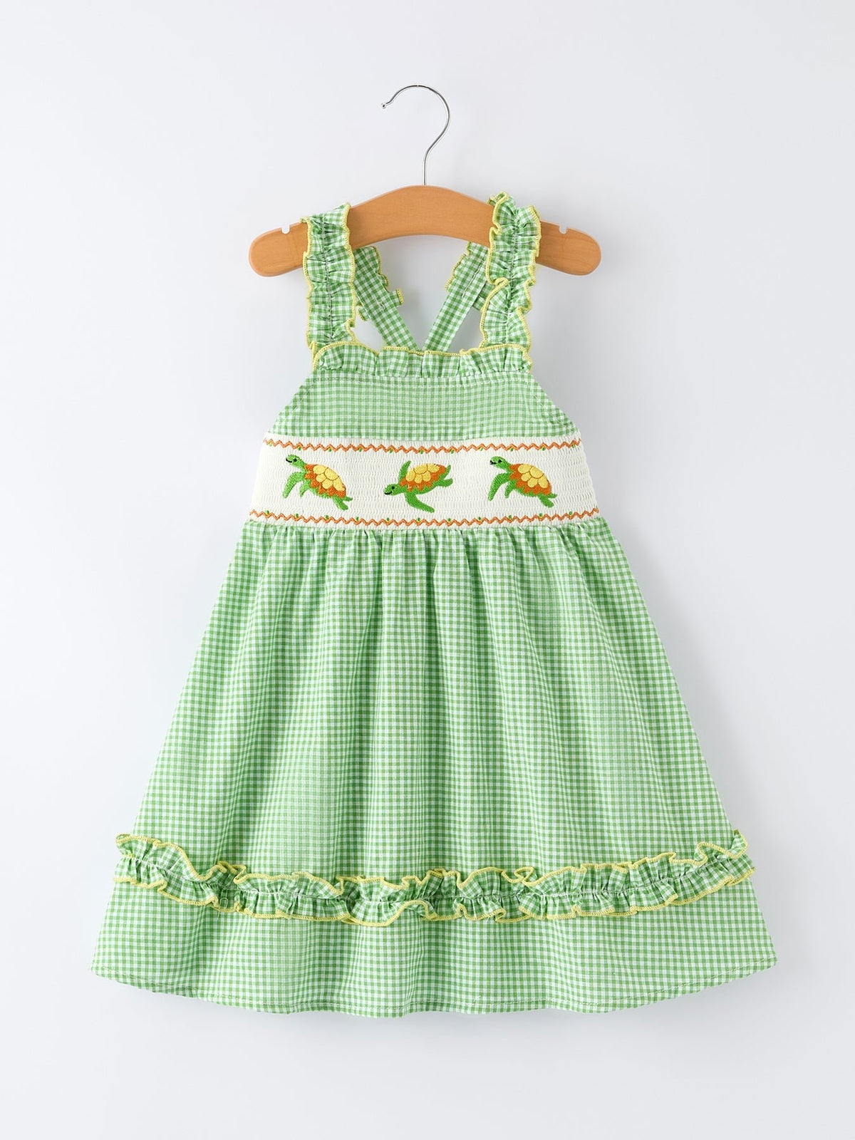 Rylee Faith Designs Spring Turtle Smocked Baby Girls DressEveretts Place