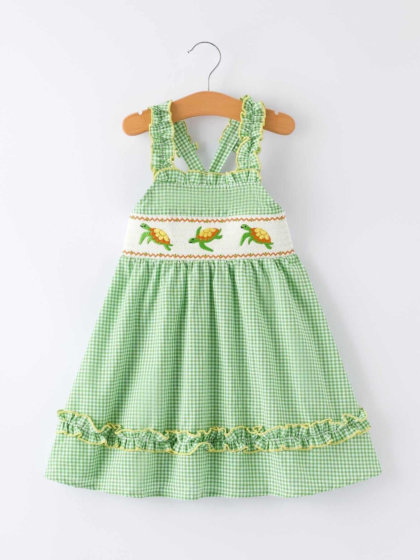 Rylee Faith Designs Spring Turtle Smocked Baby Girls DressEveretts Place