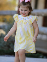 Rylee Faith Designs Spring/Summer Chick Floral Embroidery Smocking Girls Dress - 