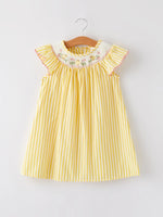 Rylee Faith Designs Spring/Summer Chick Floral Embroidery Smocking Girls Dress - 