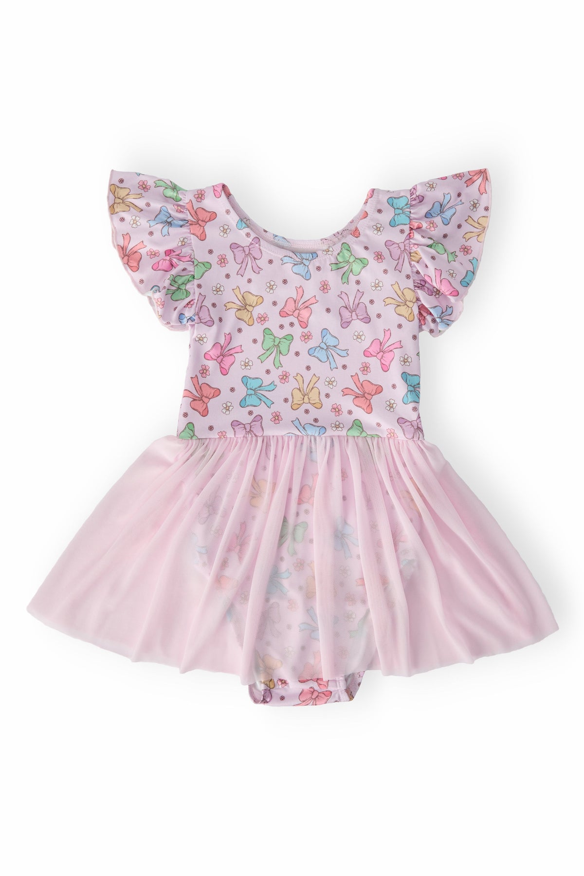 Mila & Rose ® Springtime Bows Short Sleeve Twirl Leotard for Girls - 