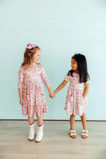 Mila & Rose ® Springtime Bunnies 3/4 Sleeve Pocket Twirl Dress - 