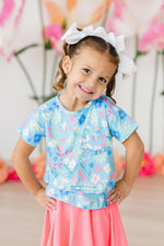 Mila & Rose ® Springtime Splendor Ruffle Pocket Tee - 