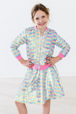 Sprinkles Flip Sequin Twirl Skort - Sleeve, Smile, Happiness, Textile, Facial expression | Everetts Place