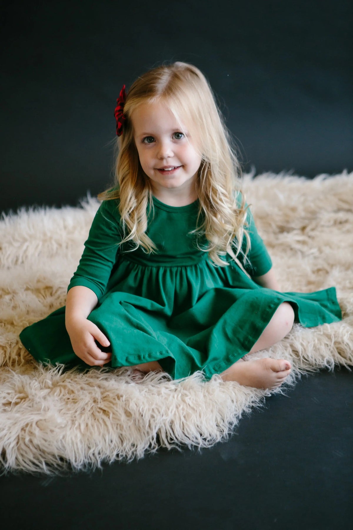 Mila & Rose ® Spruce 3/4 Sleeve Pocket Twirl Dress - 