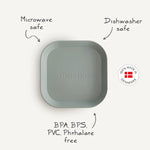 Mushie Square Dinnerware Plates for Babies BPA-Free Plastic Microwave and Dishwasher Safe Made in Denmark - Home & Garden > Kitchen & Dining > Tableware > Dinnerware > Plates Dinnerware