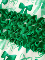 Rylee Faith Designs St. Patrick's Day Bow Print Long Sleeves Baby Girls Romper - 