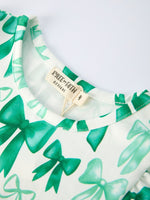 Rylee Faith Designs St. Patrick's Day Bow Top and Ruffled Leggings Girls Set - 