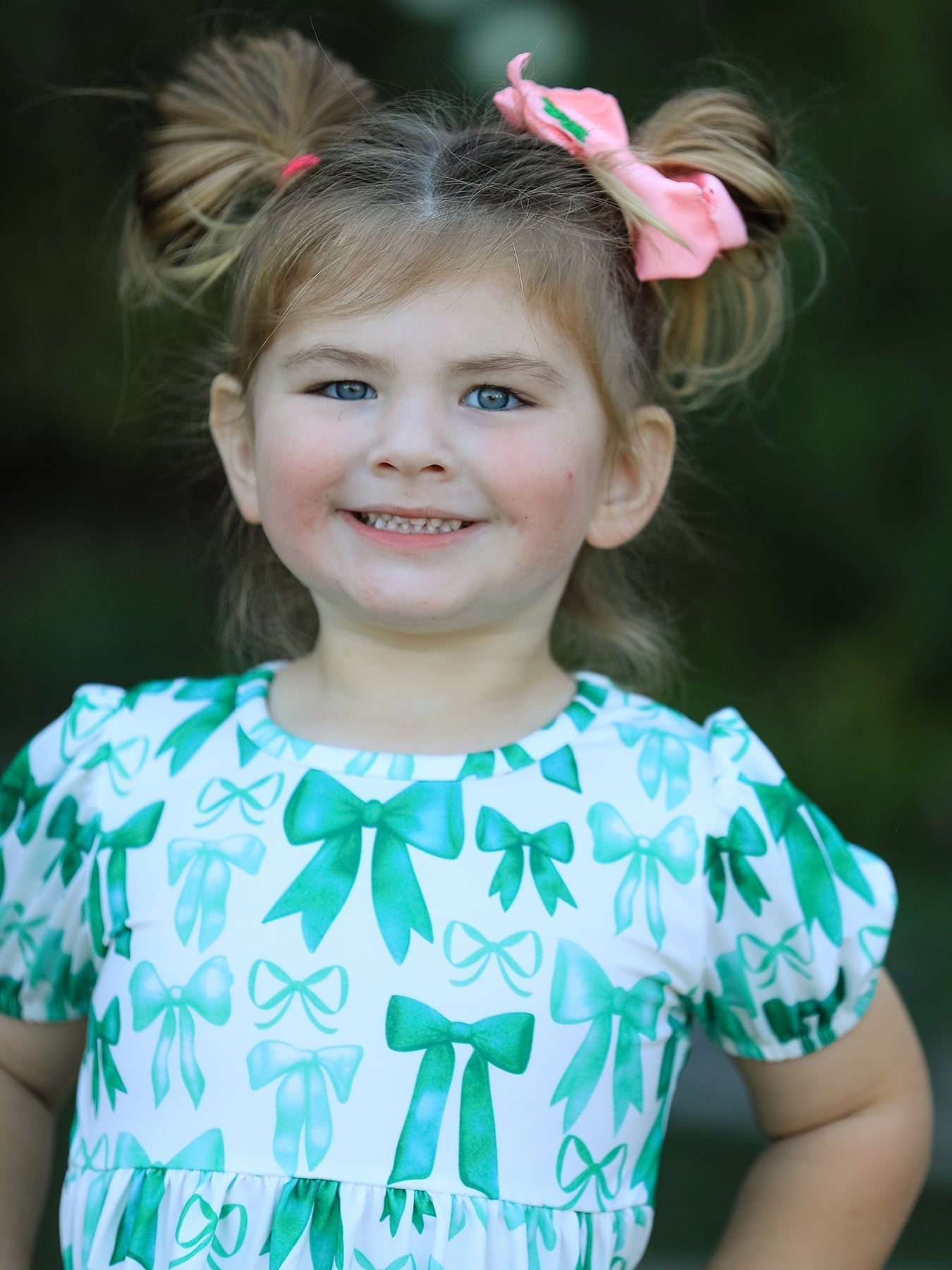 Rylee Faith Designs St. Patrick's Day Bow Top and Ruffled Leggings Girls Set - 