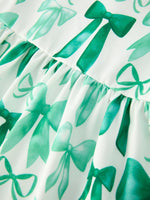 Rylee Faith Designs St. Patrick's Day Bow Top and Ruffled Leggings Girls Set - 