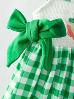 Rylee Faith Designs St. Patrick's Day Girls Shamrock Smocking Embroidery Dress - 