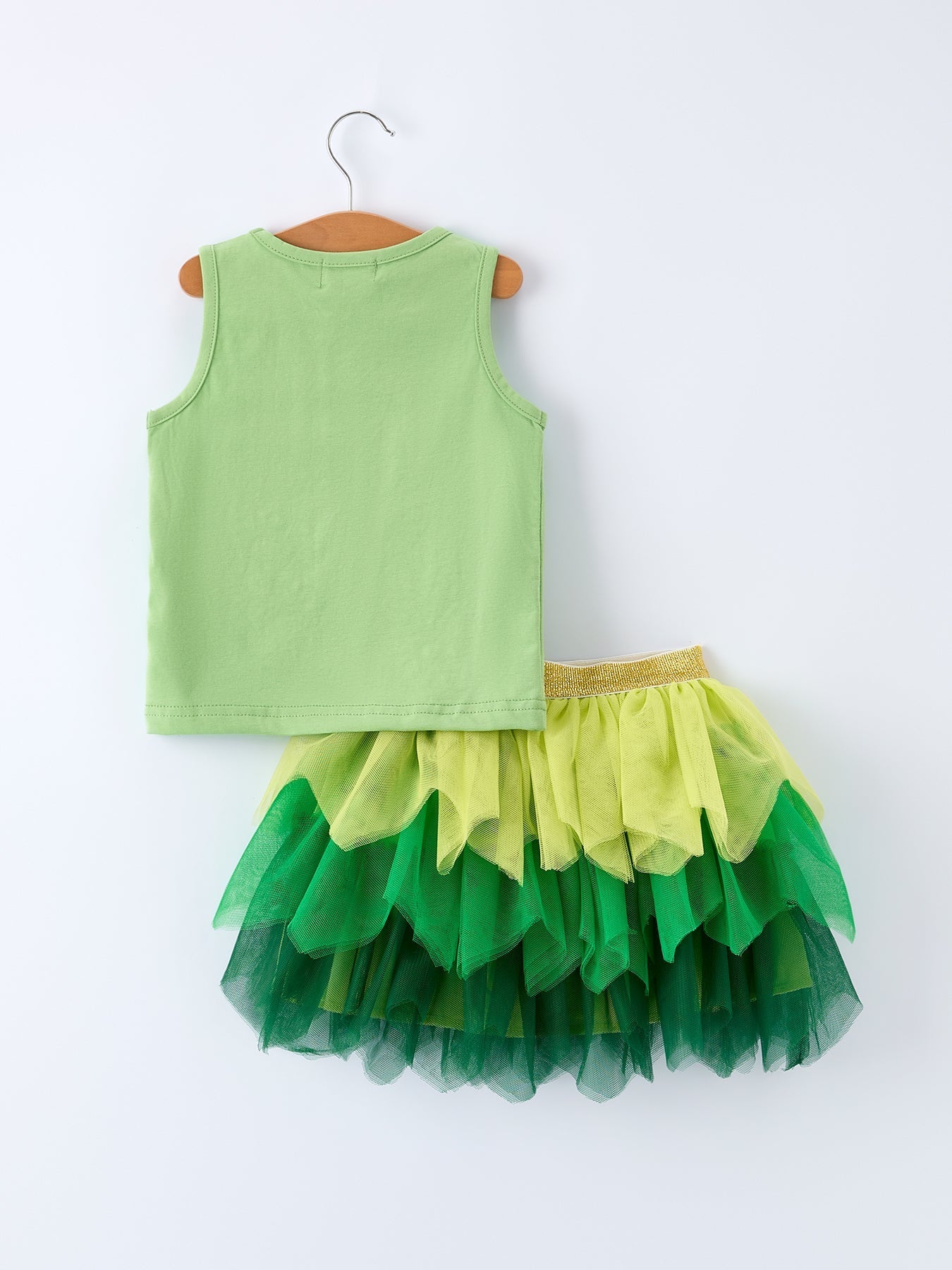Rylee Faith Designs St. Patrick's Day Lucky Charm Green Tutu Skirt Set - 