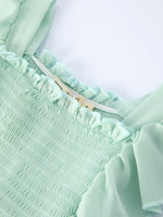 Rylee Faith Designs St. Patrick's Day Ombre Ruffle Dress for Girls – Green Gradient Layers - 