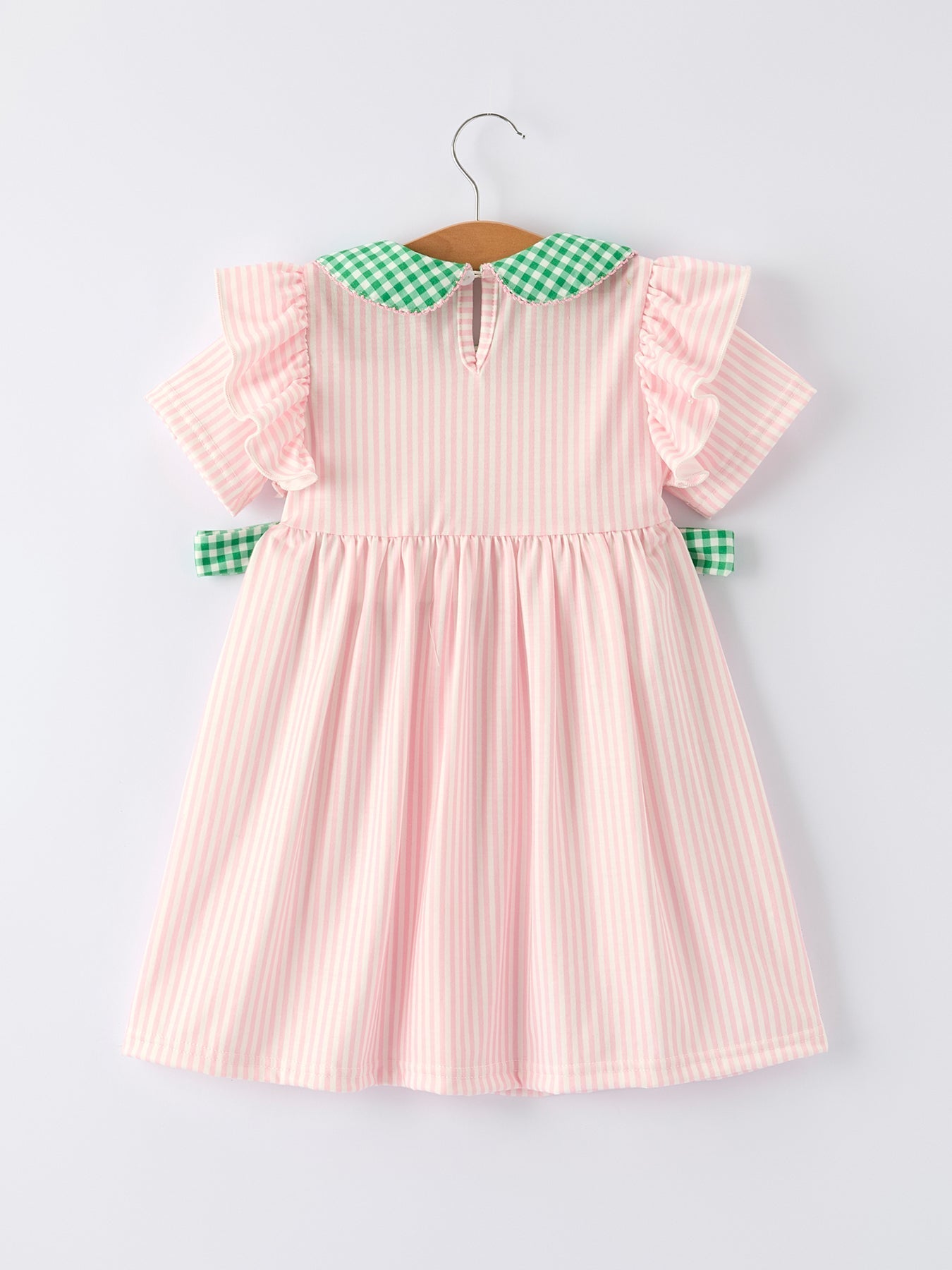 Rylee Faith Designs St. Patrick's Day Shamrock Girls' Striped Plaid Dress - 