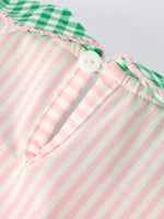 Rylee Faith Designs St. Patrick's Day Shamrock Girls' Striped Plaid Dress - 