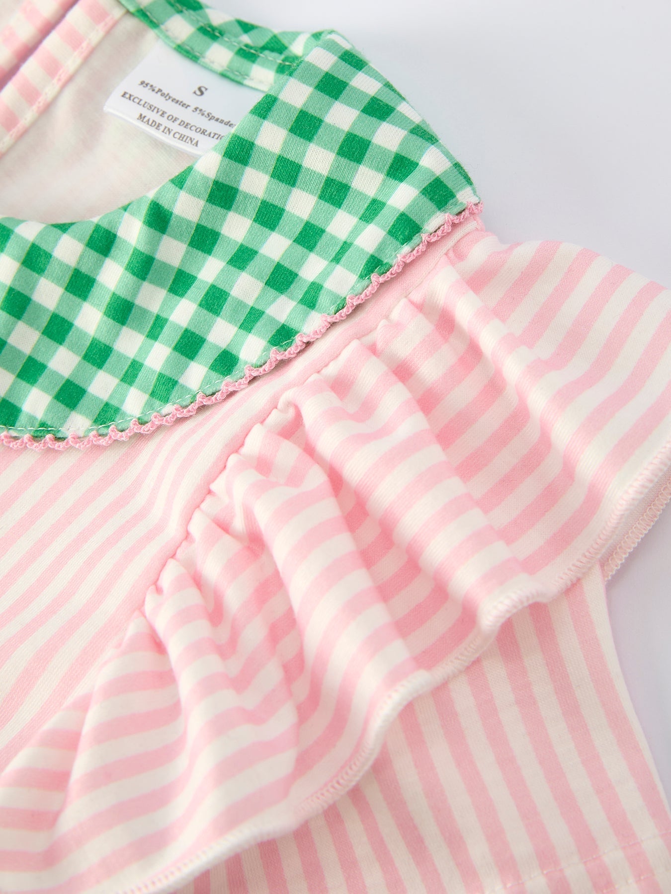 Rylee Faith Designs St. Patrick's Day Shamrock Girls' Striped Plaid Dress - 