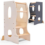 Goodevas Stable Montessori Tower: Wooden Growing Chair - Ivory - 