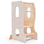Goodevas Stable Montessori Tower: Wooden Growing Chair - Ivory - 