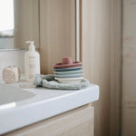 Mushie Stackable Bath Boats Set of Five for Independent Play in the Bathtub - 